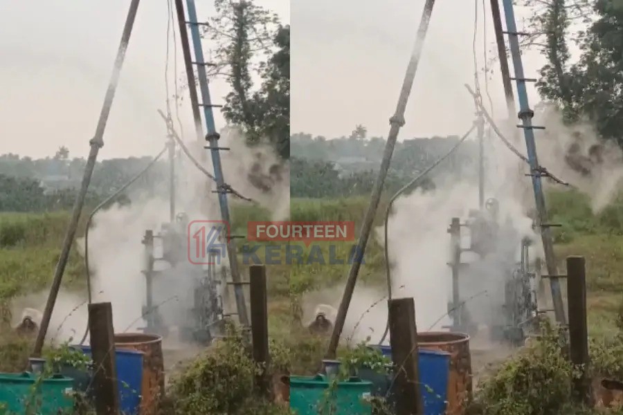പുതുക്കാട് പാചകവാതക പൈപ്പ് ലൈനിൽ ചോർച്ച: അപകടം ഒഴിവാക്കാൻ അഗ്നിരക്ഷാസേനയുടെ തീവ്രശ്രമം 1