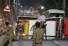 പാലക്കാട് വടക്കഞ്ചേരിയില് ബസുമായി കൂട്ടിയിടിച്ച് സിഎന്ജി ഗ്യാസ് ലോറി മറിഞ്ഞു; 9 പേര്ക്ക് പരിക്ക് 7
