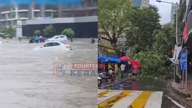 മുംബൈയിൽ കനത്ത മഴ തുടരുന്നു; മരം കടപുഴകി വീണ് വയോധികൻ മരിച്ചു, ഒട്ടേറെ ജില്ലകളിൽ റെഡ് അലർട്ട് 1