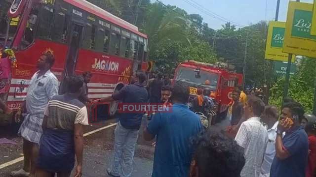 കണ്ണൂർ ന്യൂമാഹിയിൽ സ്വകാര്യ ബസുകൾ കൂട്ടിയിടിച്ച് അപകടം; 30 ഓളം പേർക്ക് പരിക്ക് 1