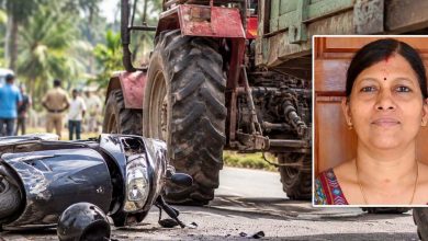 പാലക്കാട് സ്കൂട്ടറിൽ നിന്ന് തെറിച്ചുവീണ അധ്യാപിക ട്രാക്ടർ കയറി മരിച്ചു 3