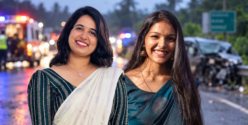 വീട്ടുകാർക്ക് സർപ്രൈസ് നൽകാൻ നാട്ടിലെത്തി; രണ്ടുദിവസം പിന്നിടുംമുമ്പേ കൃപയെ മരണം കവർന്നു, ഒപ്പം പ്രിയസുഹൃത്ത് ആഷ്ലിയെയും, നാടിനെ നടുക്കി അപകടം 1