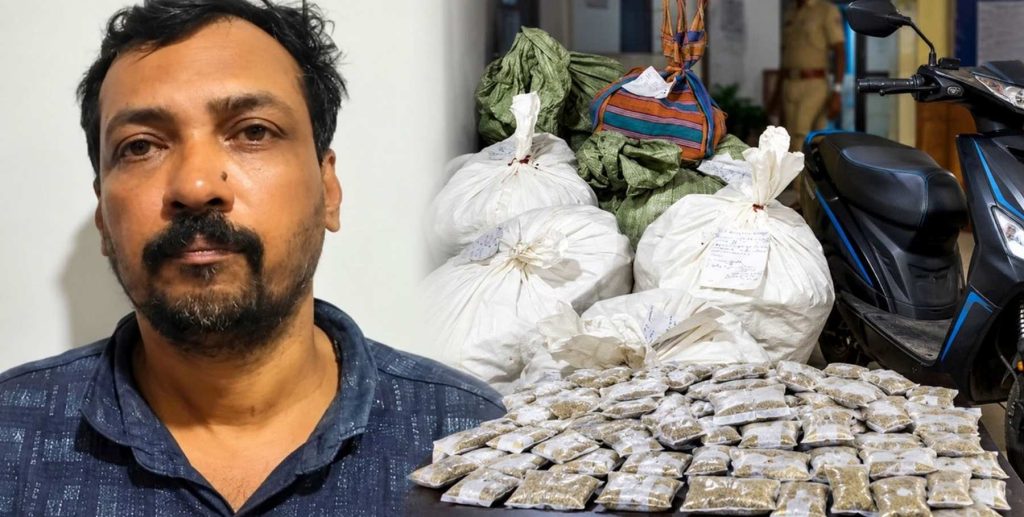 സ്കൂൾ കുട്ടികളെ ലക്ഷ്യമിട്ട് ലഹരി വിൽപ്പന...! ഇലക്ട്രിക് സ്കൂട്ടറിലും ചാക്കുകളിലുമായി ഒളിപ്പിച്ച 4,680 പാക്കറ്റുകളുമായി സ്റ്റേഷൻ റൗഡി പിടിയിൽ 1