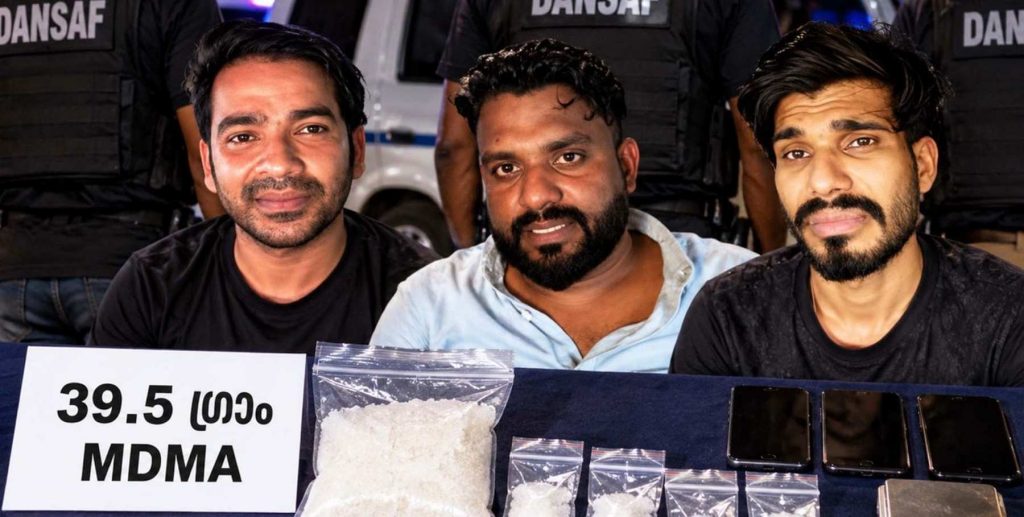 വടകരയിൽ സഹകരണ ആശുപത്രി പരിസരത്ത് ലഹരിവേട്ട; 39.5 ഗ്രാം എംഡിഎംഎയുമായി വടകര സ്വദേശികൾ ഉൾപ്പെടെ മൂന്ന് യുവാക്കൾ പിടിയിൽ 1