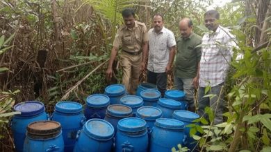 കീഴരിയൂരിൽ പുഴയരികിൽ ഒളിപ്പിച്ച 800 ലിറ്റർ വാഷ് പിടികൂടി 5